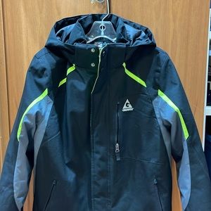 BOYS GERRY STRETCH 2 IN 1 SYSTEM JACKET! FLEECE INNER JACKET REMOVABLE Sz L